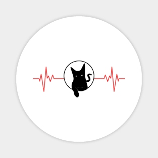 My heart beats for Black Cats Magnet